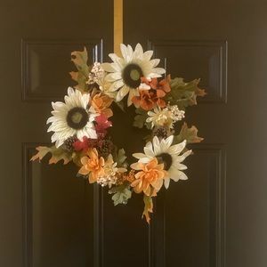 Fall sunflower wreath